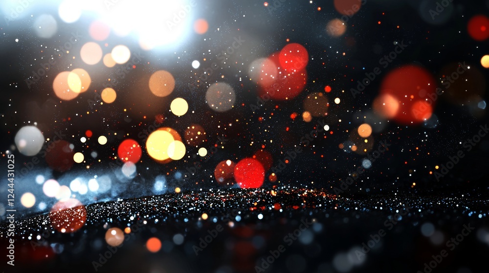 Poster wave of musical sounds with an abstract background of interwoven dots and lines, 3d rendering