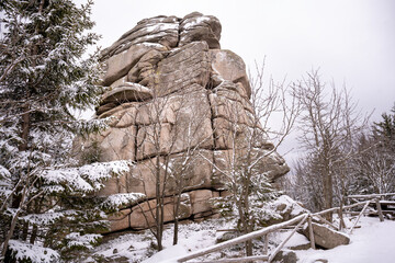 Kukułcze Skały, a group of granite rocks in the Western Sudetes, Poland © Patryk Michalski