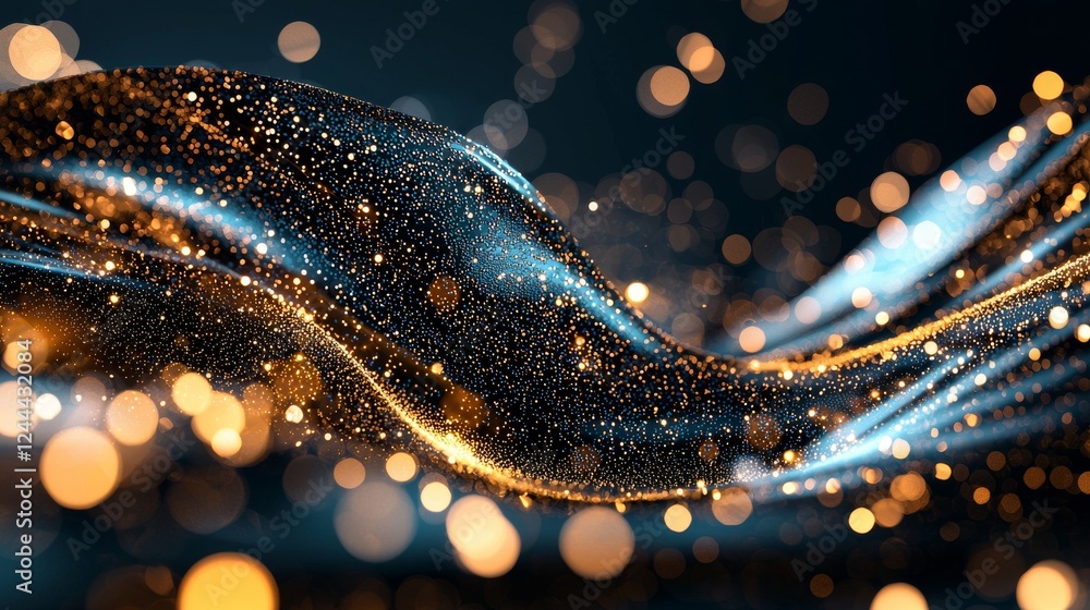 Aufkleber flow of digital information. concept of global connection. futuristic technology backdrop. visualiza