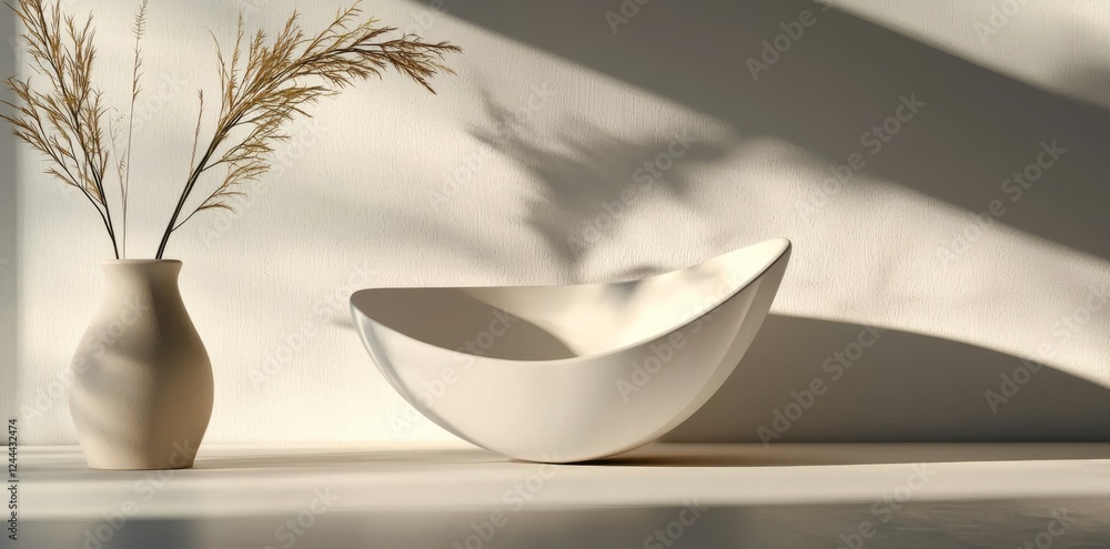 Poster A blank gray gradient background showcasing the product. The setting is either a white backdrop or an empty studio with a room floor. It's a 3D rendering