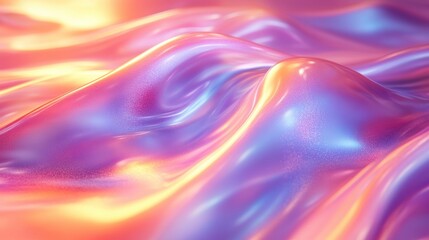 Obraz premium Abstract colorful waves of fluid texture resembling a soft surface.