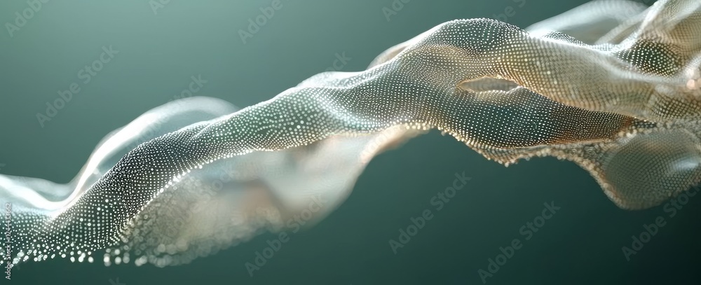 Poster geometric polygonal mesh lines form an abstract technology background