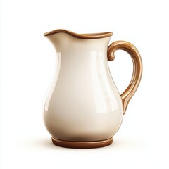 vintage milk jug, isolated on white