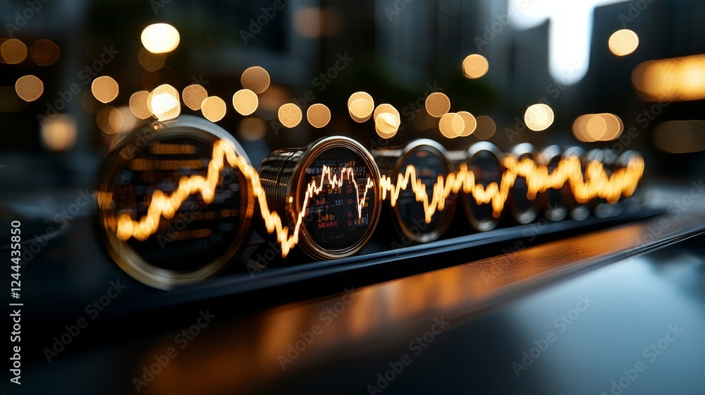 Aufkleber financial data document graph chart report statistic marketing research development planning managem