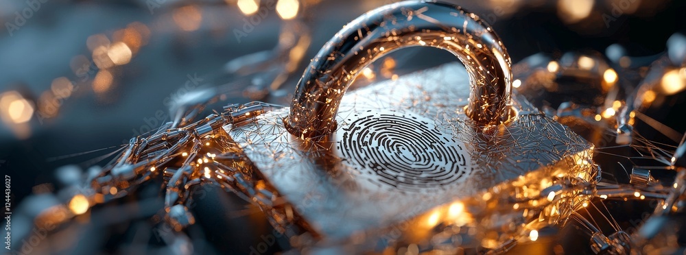 Aufkleber a businessman gains access to the business data network through fingerprint scanning. cloud security