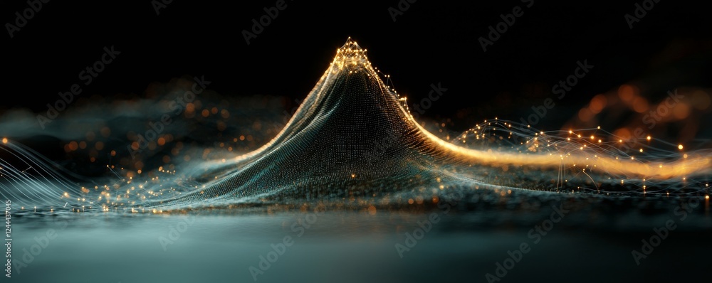 Poster abstract digital background suitable for technological processes, neural networks and ai, digital st