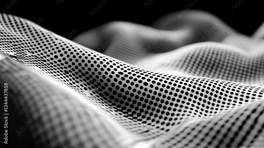 Poster abstract digital wave particle with abstract music as a backdrop. futuristic point wave pattern. lar