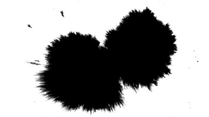 black and white paint splashes, black ink spat animation.