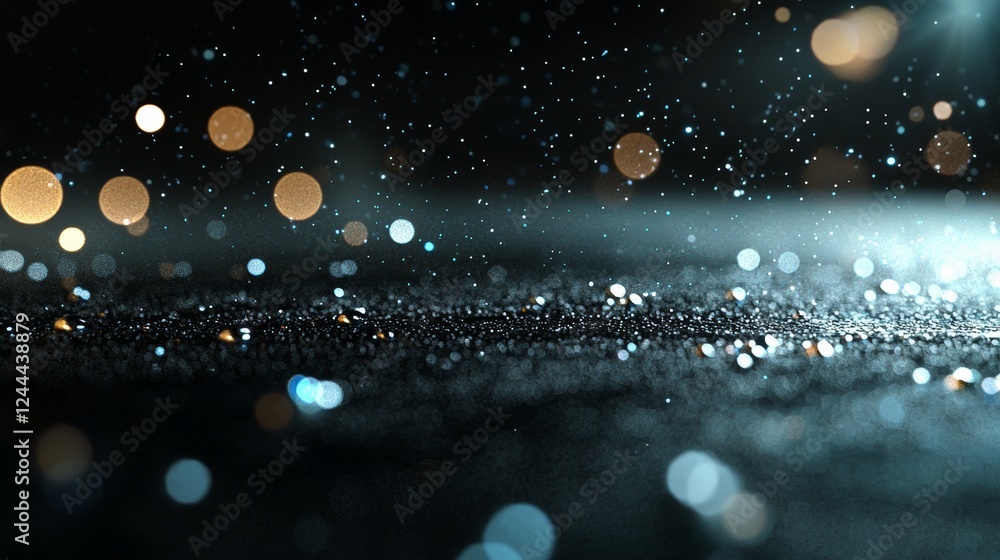 Poster data technology background with an abstract design, featuring connecting dots and lines on a dark ba