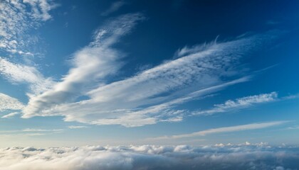 whispy clouds drifting lazily across a serene sky misty clouds