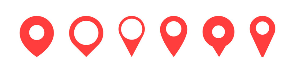 Location map pin icons set. Modern map marker collection. Pinpoint. Location pin icon. Map pin place marker. Map marker pointer icon. GPS location symbol. transparent background
