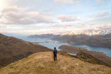 A mountain landscape in Norway (Lofoten).