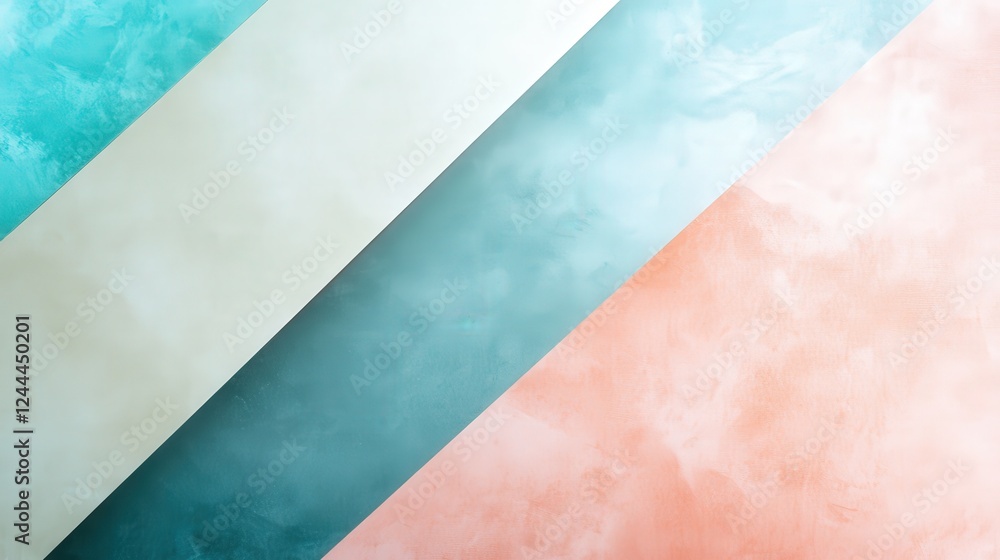 Poster abstract pastel color block background design