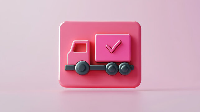 Have move icon. We have moved sign with vector truck and map location pin in speech bubble. New office location or home address change announcement, isolated symbol of business relocation