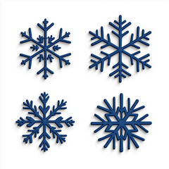 Kreative Schneeflocken-Designs in verschiedenen Formen und Größen

