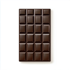 Obraz premium Dark chocolate bar isolated on white background