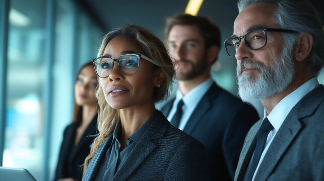  executives involved in a detailed whiteboard presentation