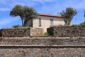 Blick auf die Zitadelle von Ajaccio auf der Französichen Mittelmeerinsel Korsika	