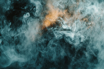 Obraz premium Ethereal smoke cloud with soft billowing white and orange tones