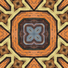 Seamless pattern of colored. Colored texture of board and fabric. Mosaic kaleidoscope multicolored.