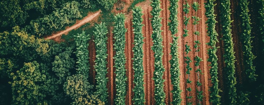 Sustainable Green Farm Landscape