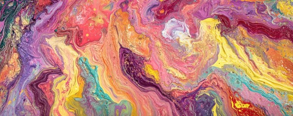 Colorful abstract art with swirling vibrant patterns.