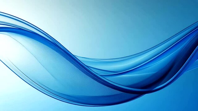 Blue abstract wave flowing, bright background, website header