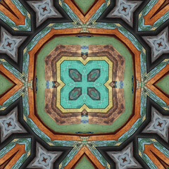 Seamless pattern of colored. Colored texture of board and fabric. Mosaic kaleidoscope multicolored.