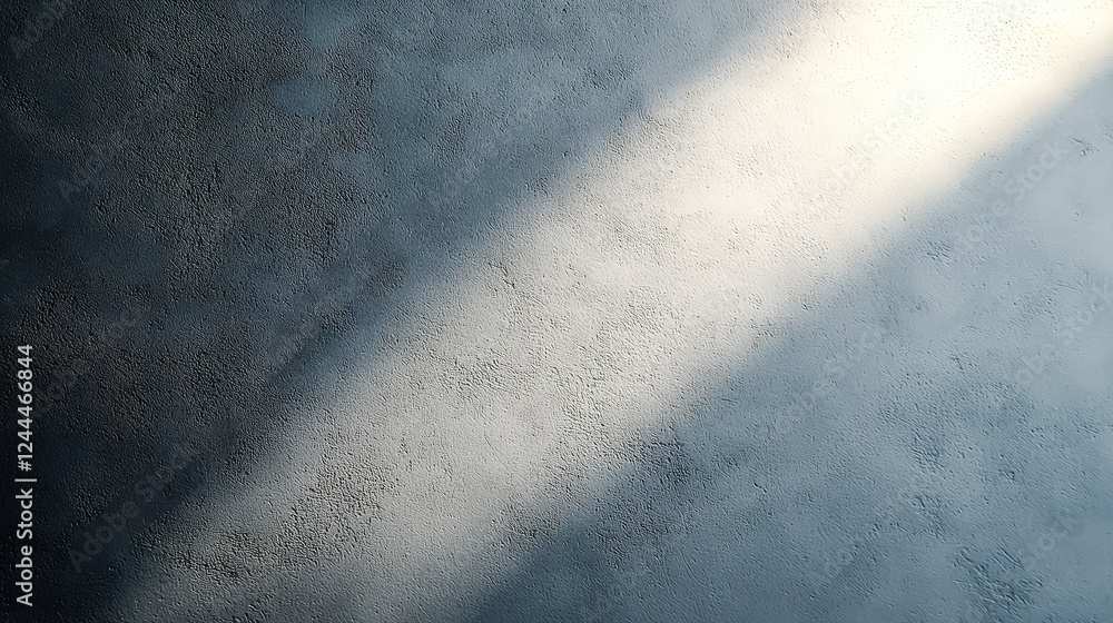 Poster blurry image of a light shining on a wall. the light is casting a shadow on the wall, creating a sen