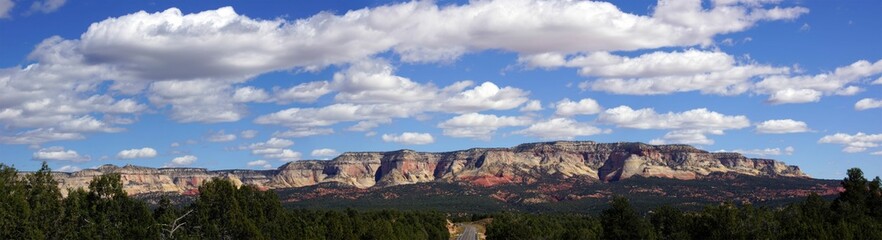 Painted cliffs and mesa bluffs