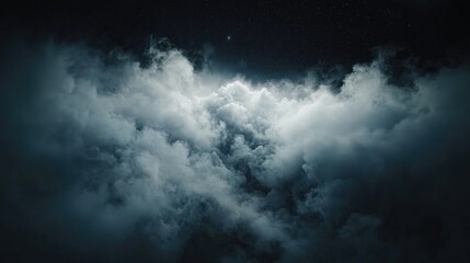 Obraz premium Night sky, cloudscape, moonlit, atmospheric, background
