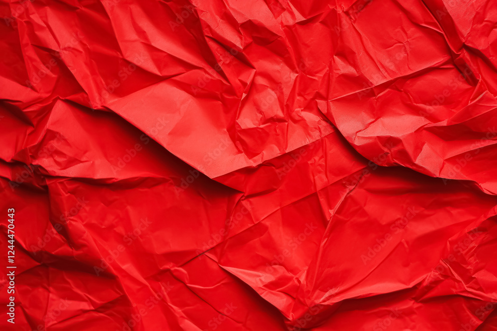 Aufkleber red piece of paper with a crumpled texture. the paper is red and has a rough texture