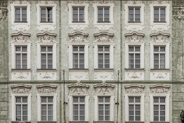 Fototapeta premium old facade in Prague, Czech Republic