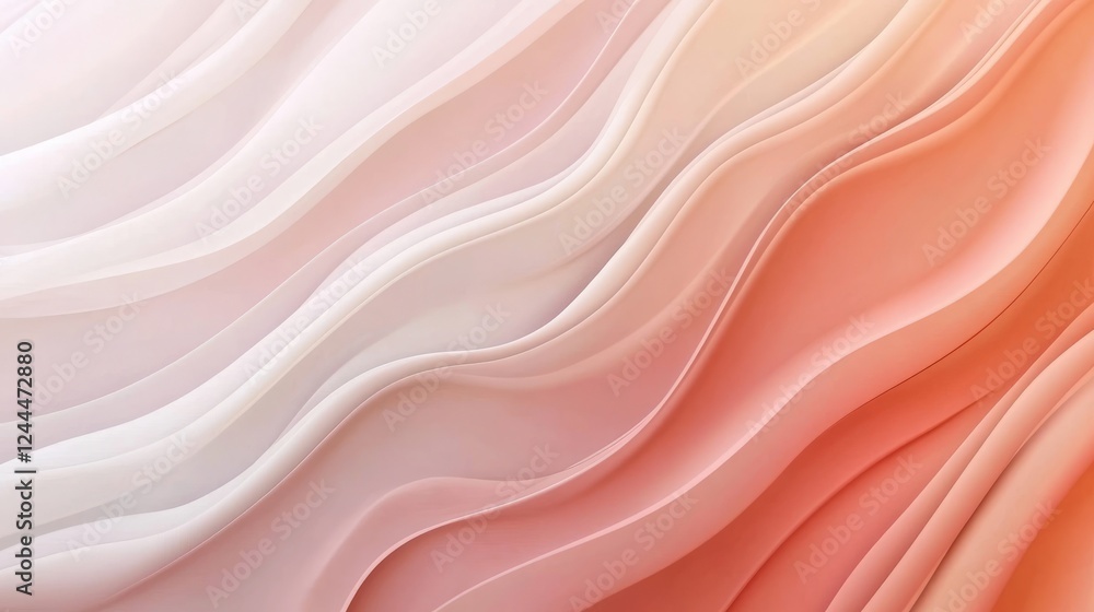 Poster abstract wavy background in soft pastel colors creating a serene and tranquil atmosphere
