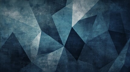 Abstract blue background featuring geometric shapes and textures for modern design use