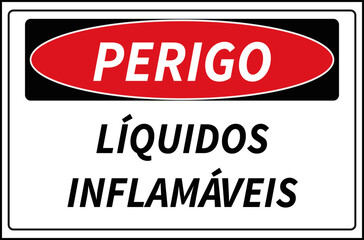 Placa de segurançã e sinalização de Inflámaveis