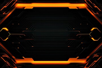 Obraz premium Abstract close-up of a glowing blue digital circuit board, showcasing intricate connections and technological design on a black background. 