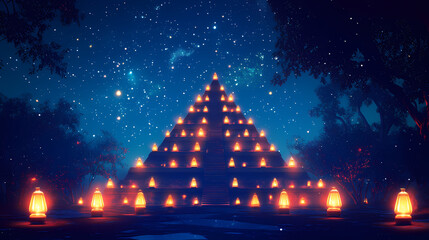 cosmic pyramid mystical monument