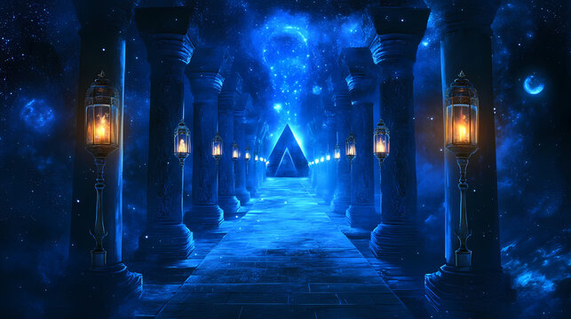cosmic pyramid mystical monument