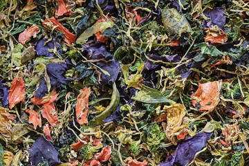Dried Stir Fry Vegetable Close Up Background