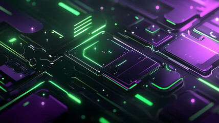 modern technology circuit board texture background design, large data processing, futuristic blue circuit board background, abstract purple and green neon color minimal vector motherboard, vector art