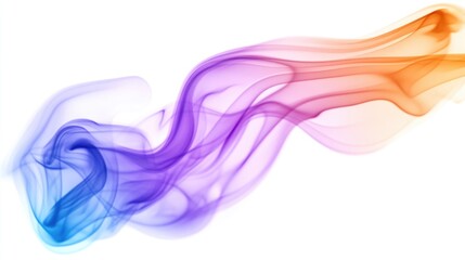 Colorful smoke against white background