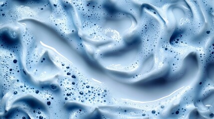 Blue foamy background with bubbles