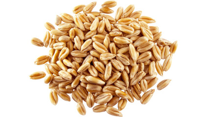 Obraz premium Pile of oat groats isolated on transparent background