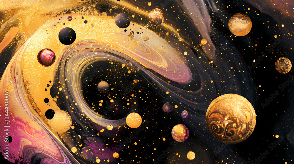 Canvas Prints cosmic abstract celestial planets