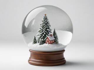 christmas tree with snow globe