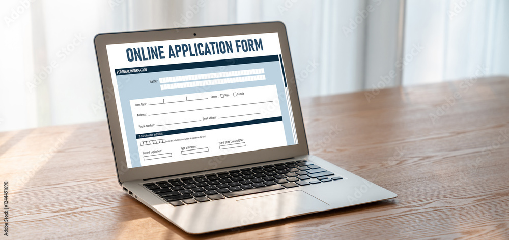 Aufkleber online application form for modish registration on the internet website