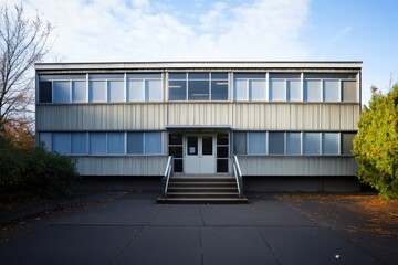 Obraz premium Mid-century modern building exterior