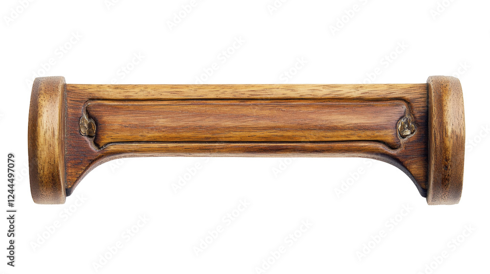 Poster wooden handle with transparent background for easy integration