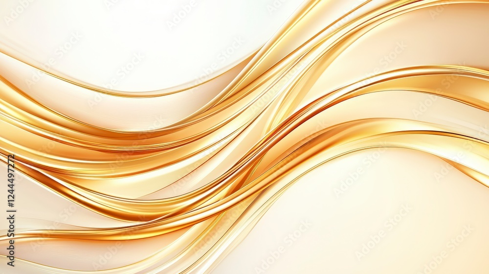 Poster elegant golden wave patterns create a sophisticated and modern background, perfect for design projec